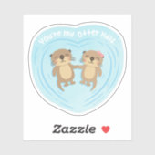 かわいい君は私の半円の可愛い シール (シート)