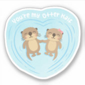 かわいい君は私の半円の可愛い シール (正面)