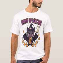 かわいい吸血コウモリのハロウィンTシャツ