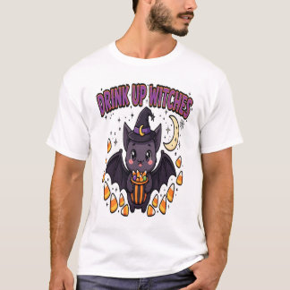 かわいい吸血コウモリのハロウィンTシャツ Tシャツ
