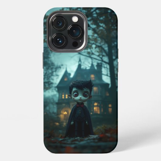 かわいい吸血鬼のハロウィン iPhoneケース (裏面)