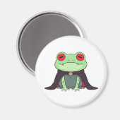 かわいい吸血鬼カエル ハロウィンマント マグネット (正面/裏面)