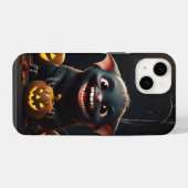 かわいい吸血鬼コウモリ ハロウィン iPhoneケース (裏面横)