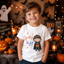 かわいい吸血鬼男子の怖い夜 ハロウィン Tシャツ