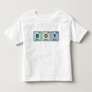 かわいい周期表の男の子 トドラーTシャツ