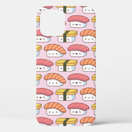 かわいい和食の寿司柄 ピンク Case-Mate iPhoneケース (裏面)