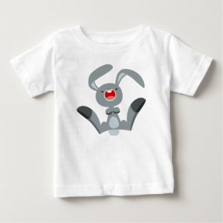 かわいい喜びの漫画うさぎベビーTシャツ ベビーTシャツ