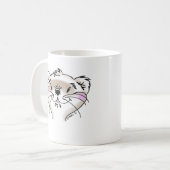 かわいい喜劇的なフェレットの顔 コーヒーマグカップ (正面左)