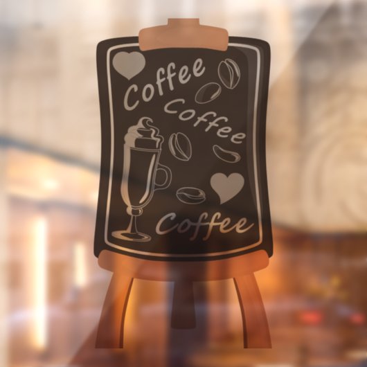 かわいい喫茶店の窓ガラス ウィンドウサイン (シート2)