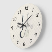 かわいい器具ドット名を追加キッチンの壁時計 ラージ壁時計 (傾斜)