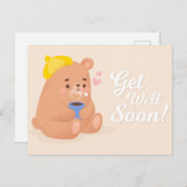かわいい回復おめでとうポストカード ポストカード (正面/裏面)