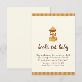 かわいい回転木馬男女兼用の赤ちゃんシャワー エンクロージャーカード