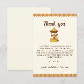 かわいい回転木馬男女兼用の赤ちゃんシャワー サンキューカード (正面/裏面)