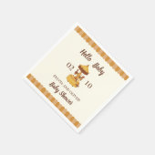 かわいい回転木馬男女兼用の赤ちゃんシャワー スタンダードカクテルナプキン (角)