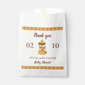 かわいい回転木馬男女兼用の赤ちゃんシャワー フェイバーバッグ (正面)