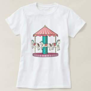かわいい回転木馬 Tシャツ