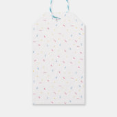 かわいい図形の最初の誕生祝い ギフトタグ (裏面)