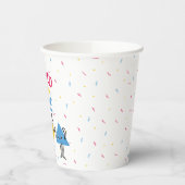 かわいい図形の最初の誕生祝い 紙コップ (左)