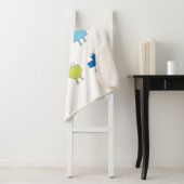 かわいい図形キャラクターイラストレーションデザイン シェルパブランケット (インサイチュ)