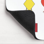 かわいい図形キャラクターイラストレーションデザイン マウスパッド (コーナー)