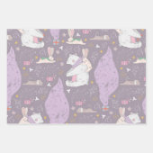 かわいい図解入りの、写真付きのクリスマス動物の休日 ラッピングペーパーシート (正面2)