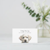 かわいい図解入りの、写真付きの子犬ペットトリマードッグスパ 名刺 (スタンド正面)