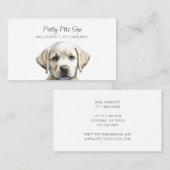 かわいい図解入りの、写真付きの子犬ペットトリマードッグスパ 名刺 (正面/裏面)