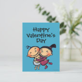 かわいい図解入りの、写真付きの幼児ハグ シーズンポストカード (スタンド正面)