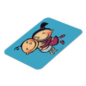 かわいい図解入りの、写真付きの幼児ハグ マグネット (左側)