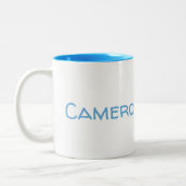 かわいい図解入りの、写真付きの海賊テーマと名前をカスタムする ツートーンマグカップ (左)