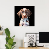 かわいい図解入りの、写真付きの犬 ポスター (ホームオフィス)