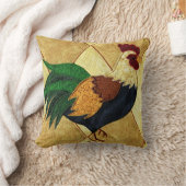 かわいい国のオンドリによってキルトにされる一見の装飾用クッション クッション (ブランケット)