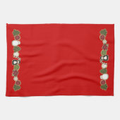 かわいい国のクリスマスの皿タオル キッチンタオル (横)