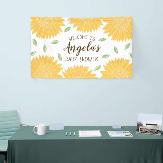 かわいい国のヒマワリのベビーシャワーのパーティー 横断幕 (トレードショー)