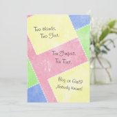 かわいい国のベビーの性はパーティの招待状を明らかにします 招待状 (スタンド正面)