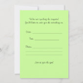 かわいい国のベビーの性はパーティの招待状を明らかにします 招待状 (裏面)