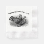 かわいい国のヴィンテージ歓迎パーティーナプキン 縁ありカクテルナプキン (正面)