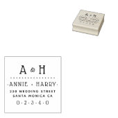 かわいい国の結婚式の名前&カスタム差出人住所 ラバースタンプ (押印)