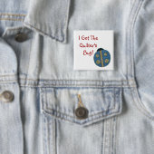 かわいい国スタイルのキルティングのてんとう虫 缶バッジ (インサイチュ)