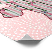 かわいい国スタイルピンクエレファントベビーガール ポスター (角)