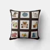 かわいい国スタイルベビーアニマルキルト クッション (裏面)