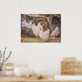 かわいい国ヴィンテージチキンポスター ポスター (キッチン)