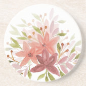 かわいい国素朴の水彩フローラ コースター (正面)