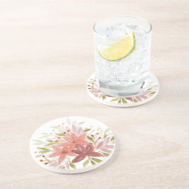 かわいい国素朴の水彩フローラ コースター