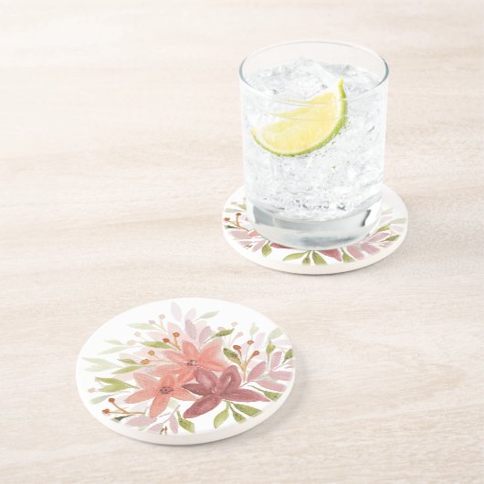 かわいい国素朴の水彩フローラ コースター (側面)
