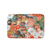 かわいい国際的女子デーフローライラストレーション バスマット (正面)