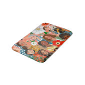 かわいい国際的女子デーフローライラストレーション バスマット (アングル)