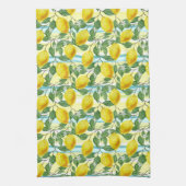 かわいい地中海のサマーレモンフルーツアートパターン キッチンタオル (縦)