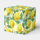 かわいい地中海のサマーレモンフルーツアートパターン フェイバーボックス (裏面サイド)