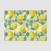 かわいい地中海のサマーレモンフルーツアートパターン 薄葉紙 (正面)